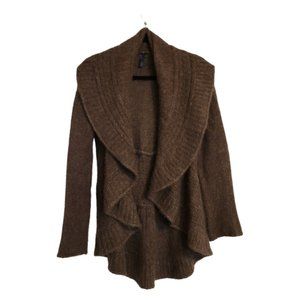 ARCHEOLOGIE Brown Mohair Blend Knit Open Granny Cardigan Sz 8